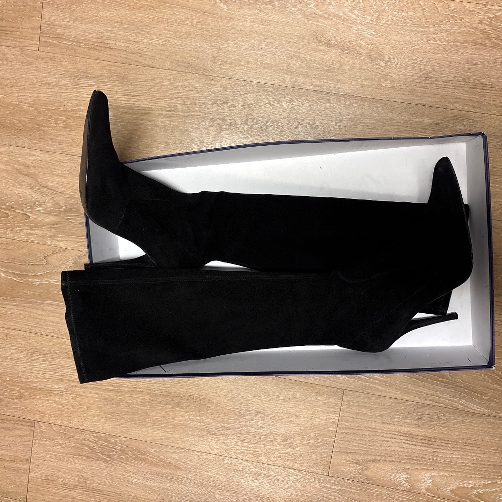 Stuart Weitzman Blasque Sock Boots Soft Suede size 12W